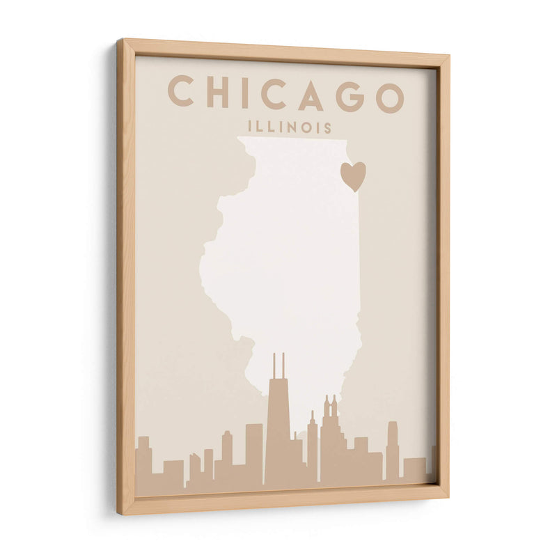 Chicago - Mapas del corazón de la ciudad 21 - Emiliano Deificus | Cuadro decorativo de Canvas Lab