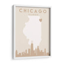 Chicago - Mapas del corazón de la ciudad 21 - Emiliano Deificus | Cuadro decorativo de Canvas Lab