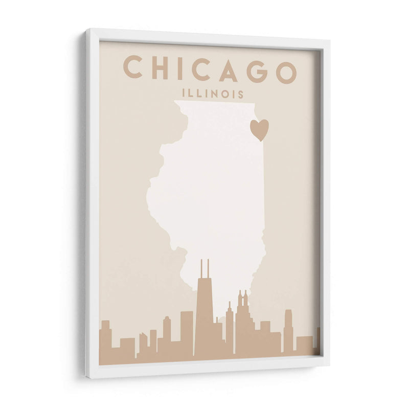 Chicago - Mapas del corazón de la ciudad 21 - Emiliano Deificus | Cuadro decorativo de Canvas Lab