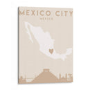 Mexico City - Mapas del corazón de la ciudad 52 - Emiliano Deificus | Cuadro decorativo de Canvas Lab