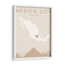 Mexico City - Mapas del corazón de la ciudad 52 - Emiliano Deificus | Cuadro decorativo de Canvas Lab