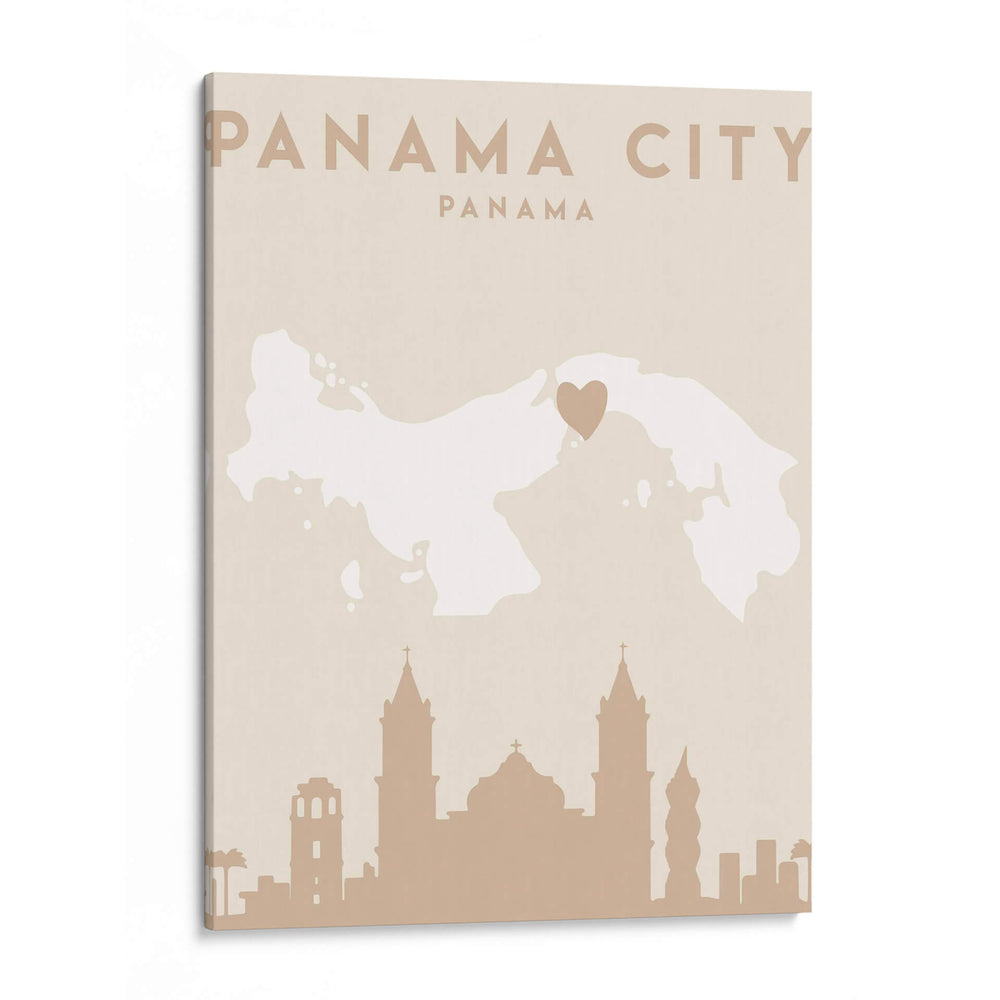Panama City - Mapas del corazón de la ciudad 63 - Emiliano Deificus | Cuadro decorativo de Canvas Lab