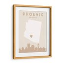 Phoenix - Mapas del corazón de la ciudad 66 - Emiliano Deificus | Cuadro decorativo de Canvas Lab