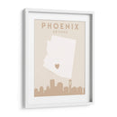 Phoenix - Mapas del corazón de la ciudad 66 - Emiliano Deificus | Cuadro decorativo de Canvas Lab