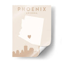 Phoenix - Mapas del corazón de la ciudad 66 - Emiliano Deificus | Cuadro decorativo de Canvas Lab