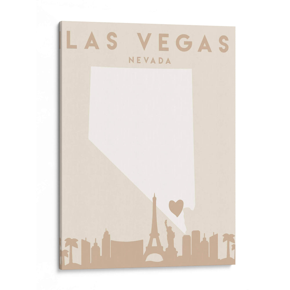 Las Vegas - Mapas del corazón de la ciudad 38 - Emiliano Deificus | Cuadro decorativo de Canvas Lab
