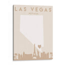 Las Vegas - Mapas del corazón de la ciudad 38 - Emiliano Deificus | Cuadro decorativo de Canvas Lab