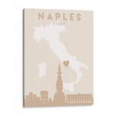 Naples - Mapas del corazón de la ciudad 59 - Emiliano Deificus | Cuadro decorativo de Canvas Lab