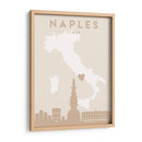Naples - Mapas del corazón de la ciudad 59 - Emiliano Deificus | Cuadro decorativo de Canvas Lab