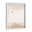 Portland - Mapas del corazón de la ciudad 68 - Emiliano Deificus | Cuadro decorativo de Canvas Lab