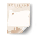 Portland - Mapas del corazón de la ciudad 68 - Emiliano Deificus | Cuadro decorativo de Canvas Lab