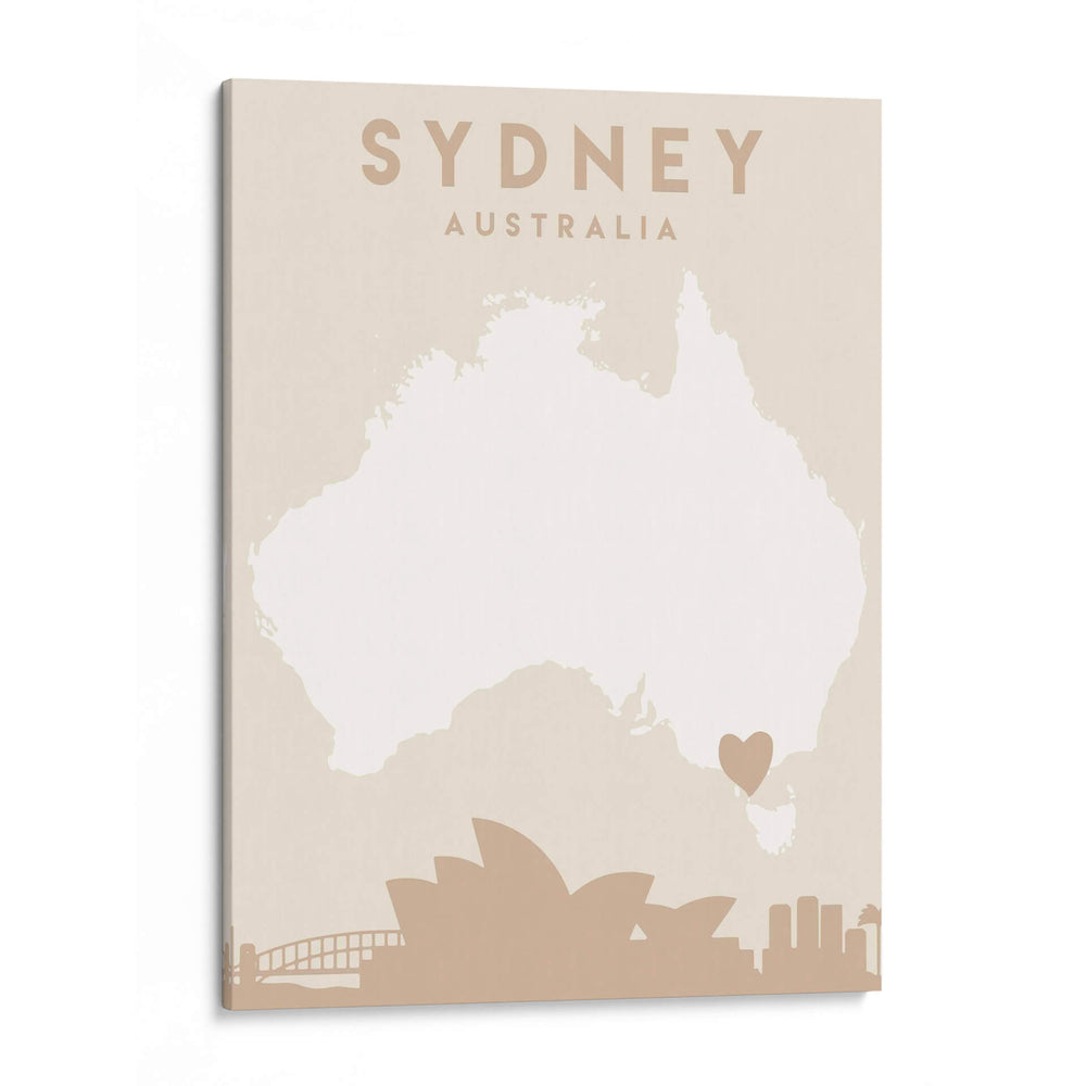 Sydney - Mapas del corazón de la ciudad 84 - Emiliano Deificus | Cuadro decorativo de Canvas Lab