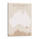 Sydney - Mapas del corazón de la ciudad 84 - Emiliano Deificus | Cuadro decorativo de Canvas Lab