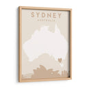 Sydney - Mapas del corazón de la ciudad 84 - Emiliano Deificus | Cuadro decorativo de Canvas Lab
