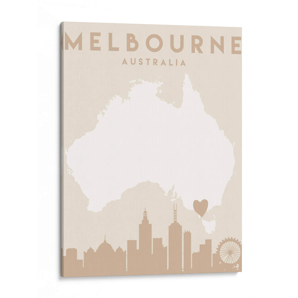 Melbourne - Mapas del corazón de la ciudad 50 - Emiliano Deificus | Cuadro decorativo de Canvas Lab