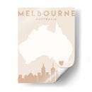 Melbourne - Mapas del corazón de la ciudad 50 - Emiliano Deificus | Cuadro decorativo de Canvas Lab