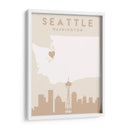 Seattle - Mapas del corazón de la ciudad 78 - Emiliano Deificus | Cuadro decorativo de Canvas Lab