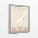 Tokyo - Mapas del corazón de la ciudad 88 - Emiliano Deificus | Cuadro decorativo de Canvas Lab