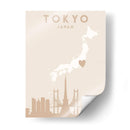 Tokyo - Mapas del corazón de la ciudad 88 - Emiliano Deificus | Cuadro decorativo de Canvas Lab