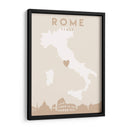 Rome - Mapas del corazón de la ciudad 72 - Emiliano Deificus | Cuadro decorativo de Canvas Lab