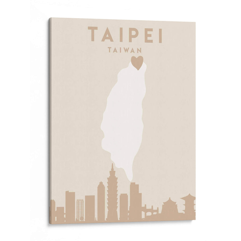 Taipei - Mapas del corazón de la ciudad 85 - Emiliano Deificus | Cuadro decorativo de Canvas Lab