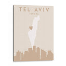 Tel Aviv - Mapas del corazón de la ciudad 87 - Emiliano Deificus | Cuadro decorativo de Canvas Lab
