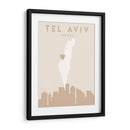 Tel Aviv - Mapas del corazón de la ciudad 87 - Emiliano Deificus | Cuadro decorativo de Canvas Lab