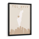 Tel Aviv - Mapas del corazón de la ciudad 87 - Emiliano Deificus | Cuadro decorativo de Canvas Lab