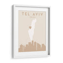 Tel Aviv - Mapas del corazón de la ciudad 87 - Emiliano Deificus | Cuadro decorativo de Canvas Lab