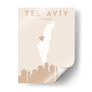 Tel Aviv - Mapas del corazón de la ciudad 87 - Emiliano Deificus | Cuadro decorativo de Canvas Lab