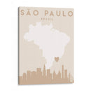 Sao Paulo - Mapas del corazón de la ciudad 77 - Emiliano Deificus | Cuadro decorativo de Canvas Lab