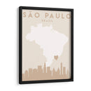 Sao Paulo - Mapas del corazón de la ciudad 77 - Emiliano Deificus | Cuadro decorativo de Canvas Lab