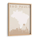 Sao Paulo - Mapas del corazón de la ciudad 77 - Emiliano Deificus | Cuadro decorativo de Canvas Lab