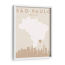 Sao Paulo - Mapas del corazón de la ciudad 77 - Emiliano Deificus | Cuadro decorativo de Canvas Lab