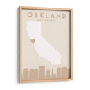 Oakland - Mapas del corazón de la ciudad 62 - Emiliano Deificus | Cuadro decorativo de Canvas Lab