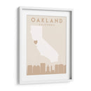 Oakland - Mapas del corazón de la ciudad 62 - Emiliano Deificus | Cuadro decorativo de Canvas Lab