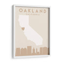 Oakland - Mapas del corazón de la ciudad 62 - Emiliano Deificus | Cuadro decorativo de Canvas Lab