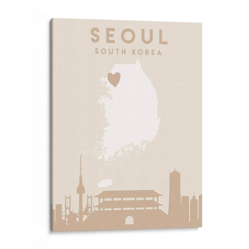 Seoul - Mapas del corazón de la ciudad 79 - Emiliano Deificus | Cuadro decorativo de Canvas Lab