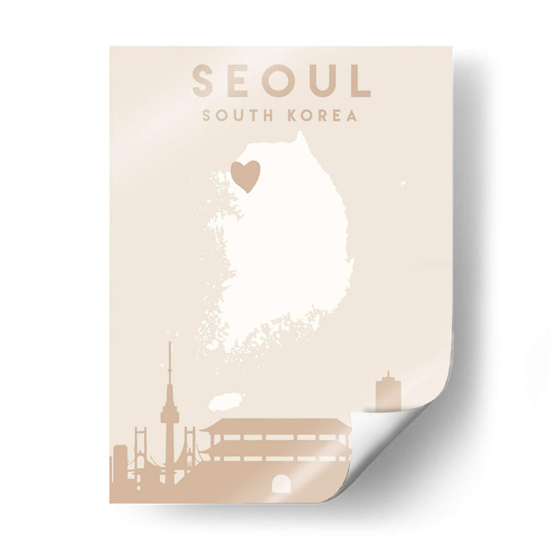 Seoul - Mapas del corazón de la ciudad 79 - Emiliano Deificus | Cuadro decorativo de Canvas Lab