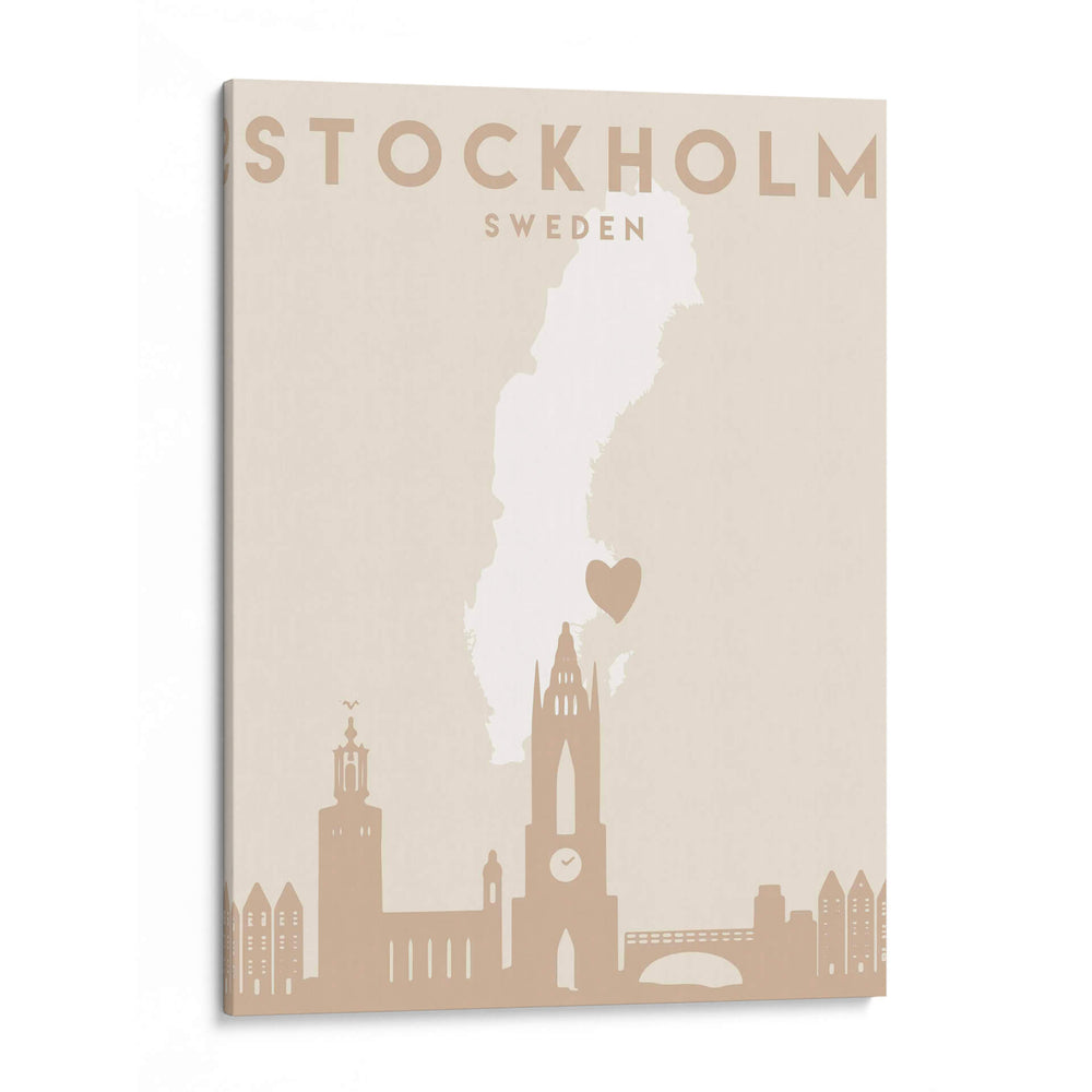 Stockholm - Mapas del corazón de la ciudad 83 - Emiliano Deificus | Cuadro decorativo de Canvas Lab