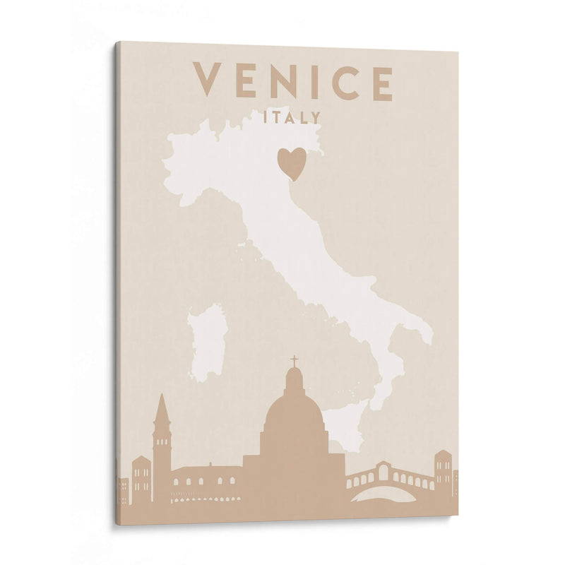 Venice - Mapas del corazón de la ciudad 91 - Emiliano Deificus | Cuadro decorativo de Canvas Lab