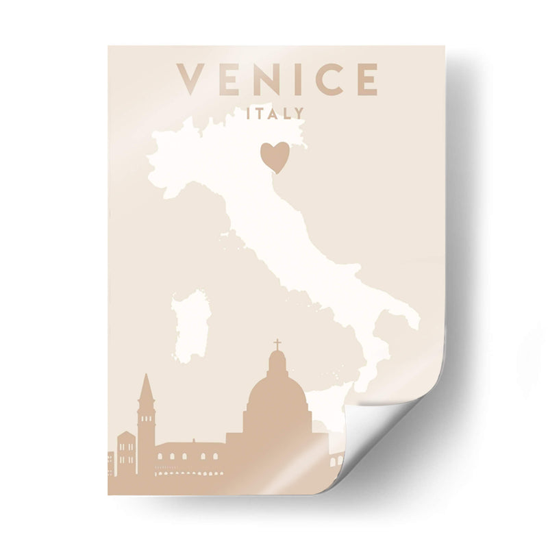 Venice - Mapas del corazón de la ciudad 91 - Emiliano Deificus | Cuadro decorativo de Canvas Lab