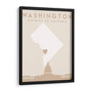 Washington - Mapas del corazón de la ciudad 93 - Emiliano Deificus | Cuadro decorativo de Canvas Lab