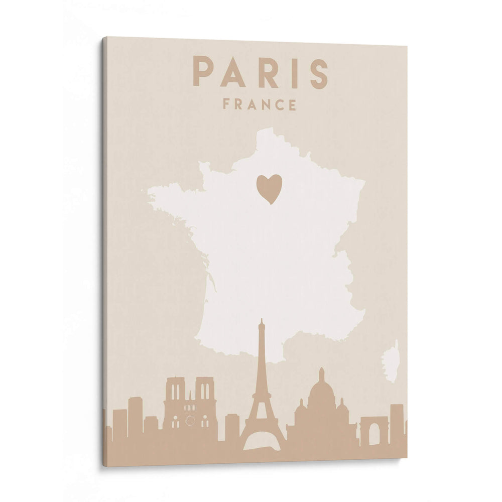 Paris - Mapas del corazón de la ciudad 64 - Emiliano Deificus | Cuadro decorativo de Canvas Lab