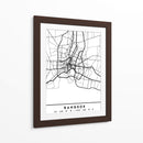 Bangkok - Mapas negros 08 - Emiliano Deificus | Cuadro decorativo de Canvas Lab