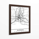 Bangkok - Mapas negros 08 - Emiliano Deificus | Cuadro decorativo de Canvas Lab