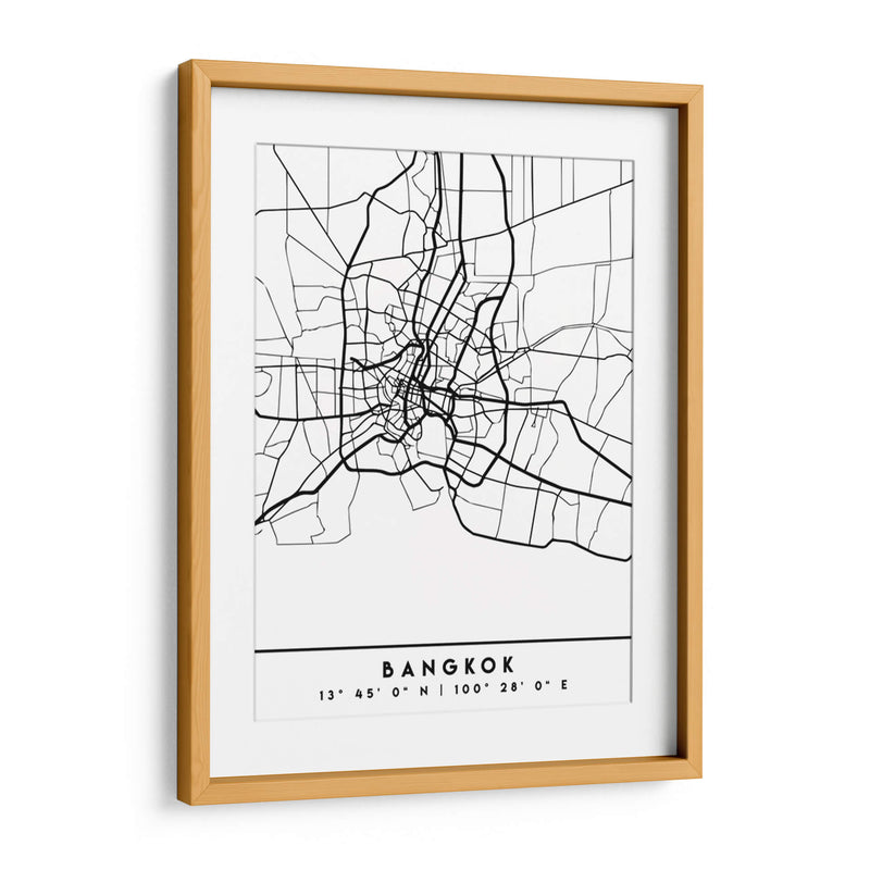 Bangkok - Mapas negros 08 - Emiliano Deificus | Cuadro decorativo de Canvas Lab