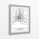 Bangkok - Mapas negros 08 - Emiliano Deificus | Cuadro decorativo de Canvas Lab