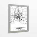 Bangkok - Mapas negros 08 - Emiliano Deificus | Cuadro decorativo de Canvas Lab