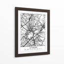 Athens - Mapas negros 05 - Emiliano Deificus | Cuadro decorativo de Canvas Lab